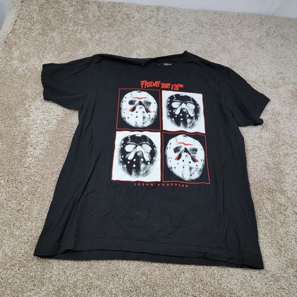 Friday the 13th Jason Voorhees Graphic Print T-Shirt‎ Horror Movie Large - Picture 1 of 4